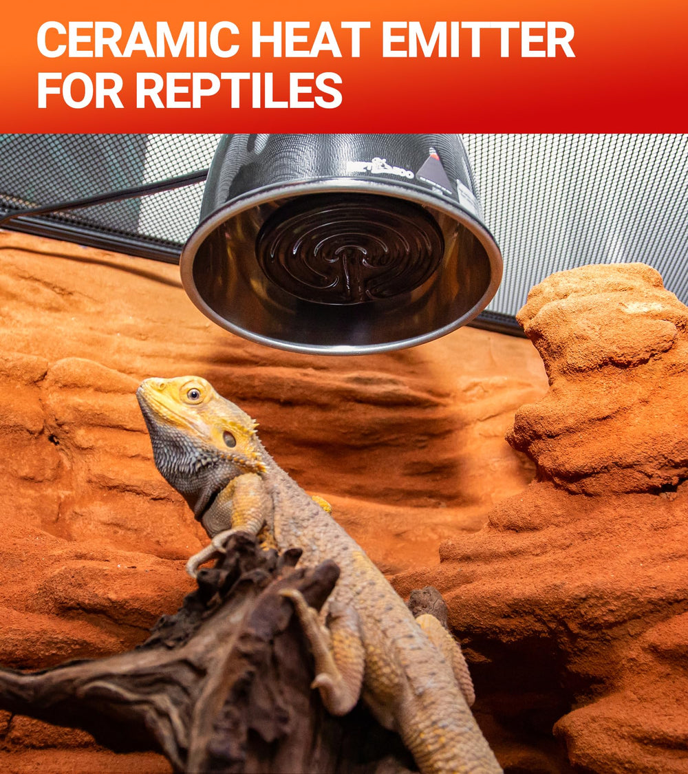 REPTI ZOO non-light-emitting emitter minimizes disruption during sleep cycles.