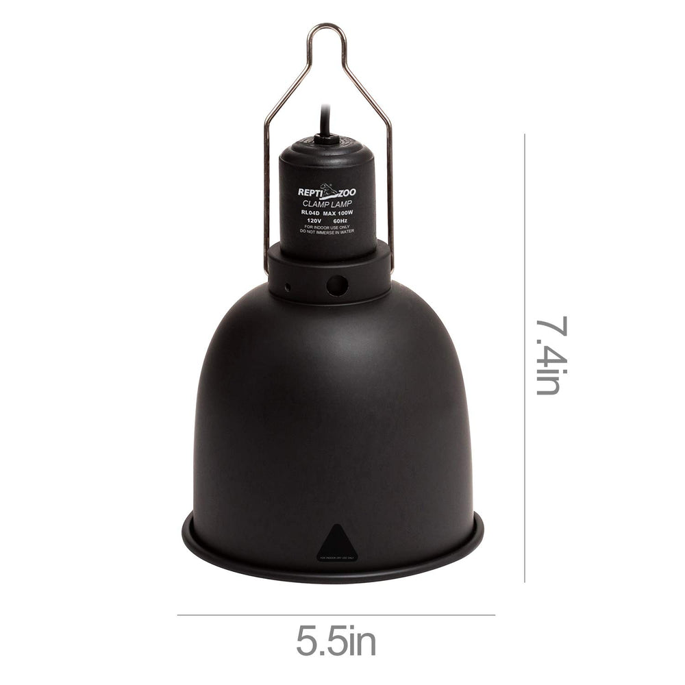 REPTI ZOO optical reflection shade closeup highlights efficient basking light.