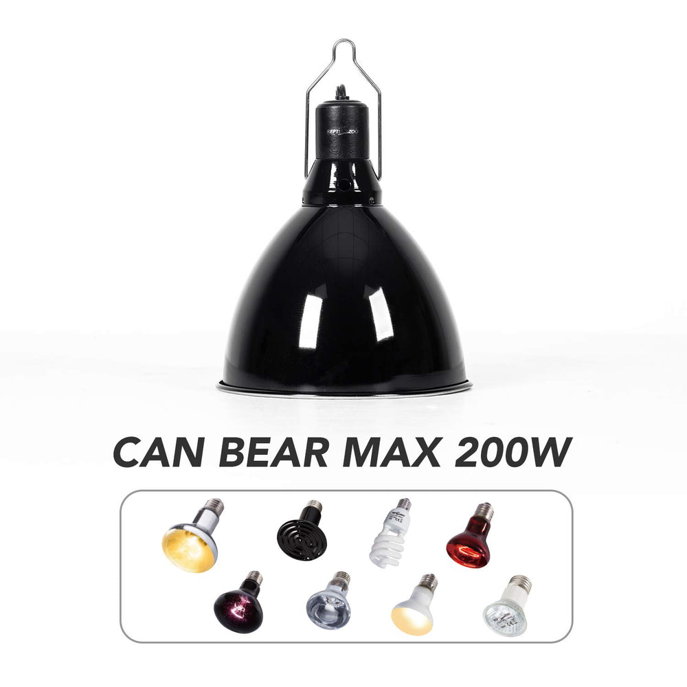 REPTI ZOO removable ceramic socket enables easy bulb swaps and maintenance.