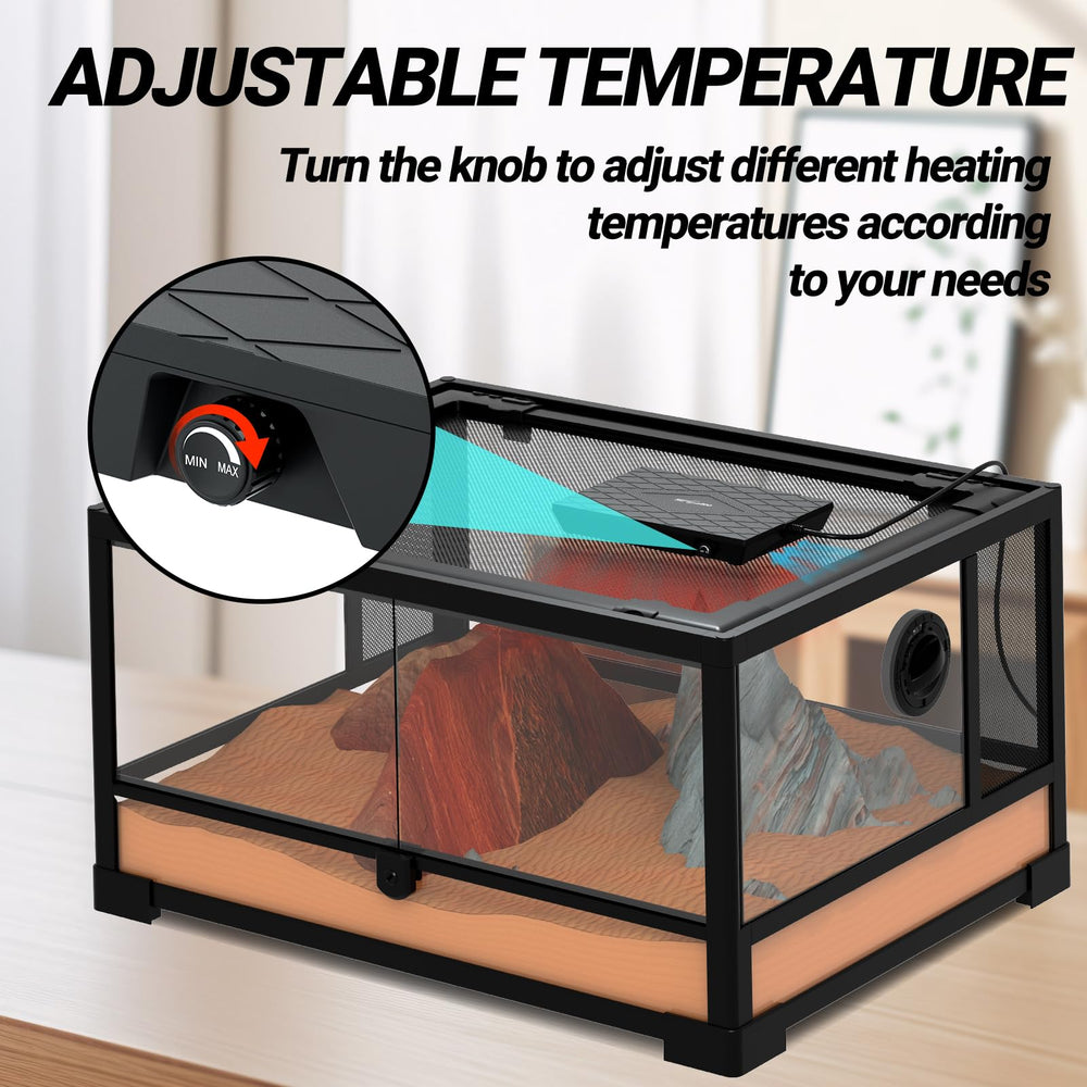 REPTI ZOO reptile heat panel offers quiet operation for calm observation