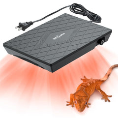 REPTI ZOO reptile heat panel shows a wide heating area for consistent warmth