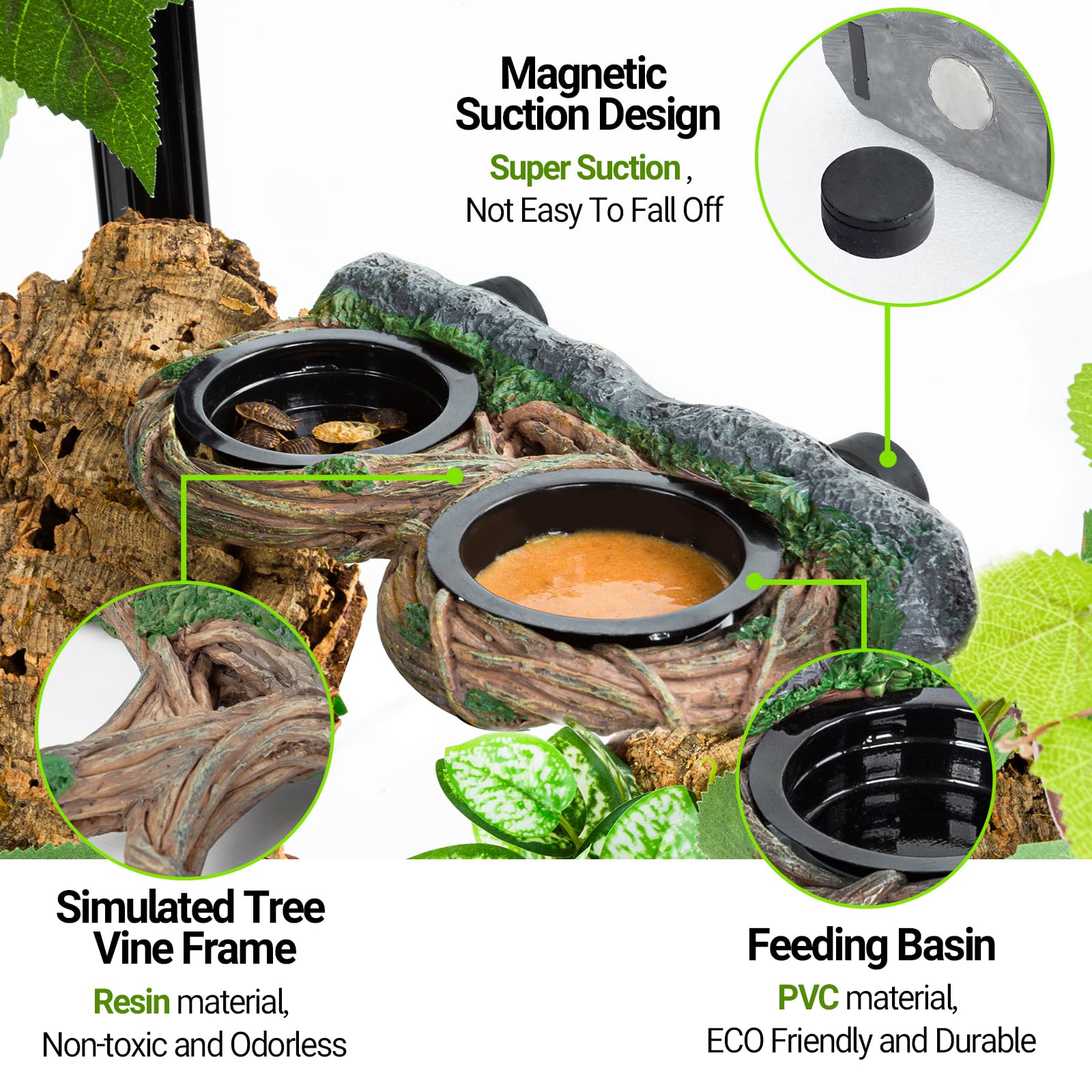 REPTI ZOO reptile water bowl keeps drinks accessible and tidy