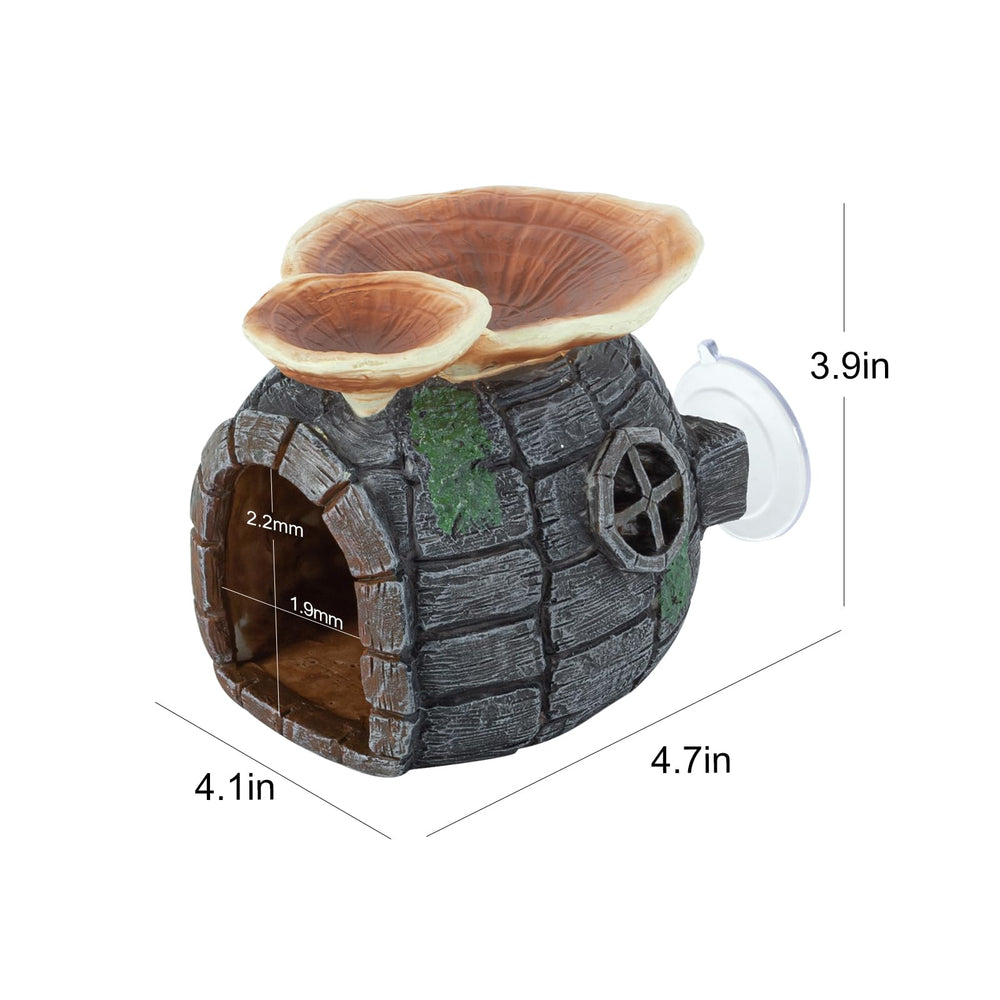 REPTI ZOO resin reptile cave in small size creates a naturalistic shelter for tiny reptiles.