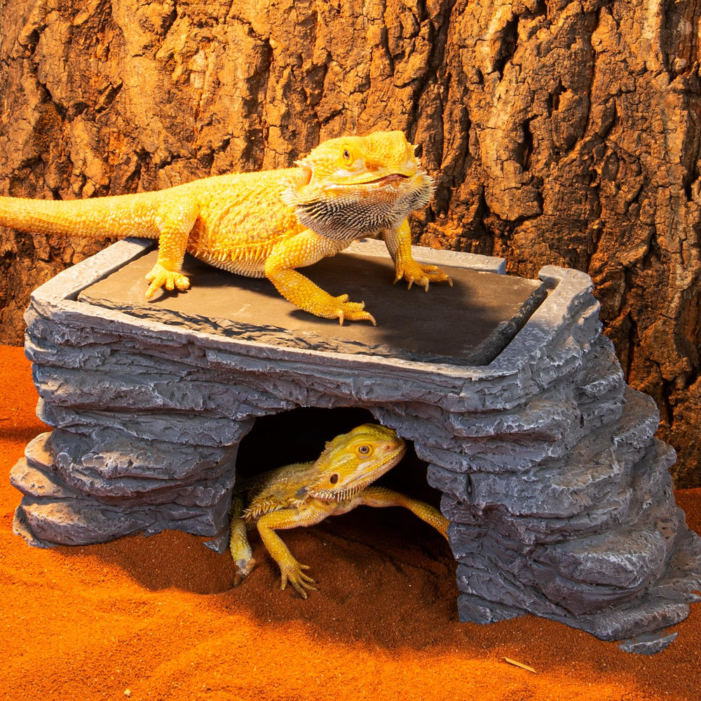 REPTI ZOO Rice resin material close-up shows safe odorless construction.