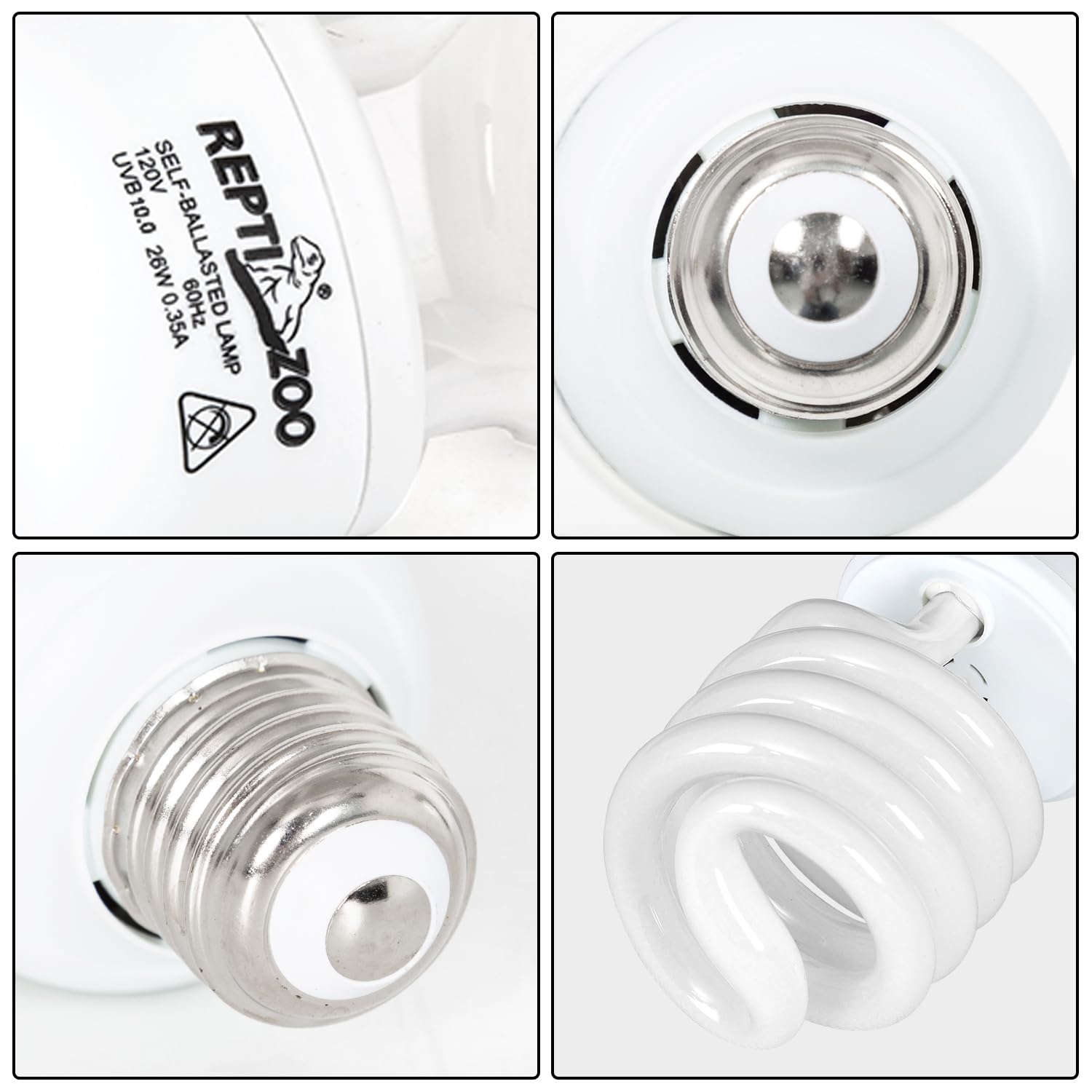 REPTI ZOO spiral compact 26W UVB bulb saves electricity.