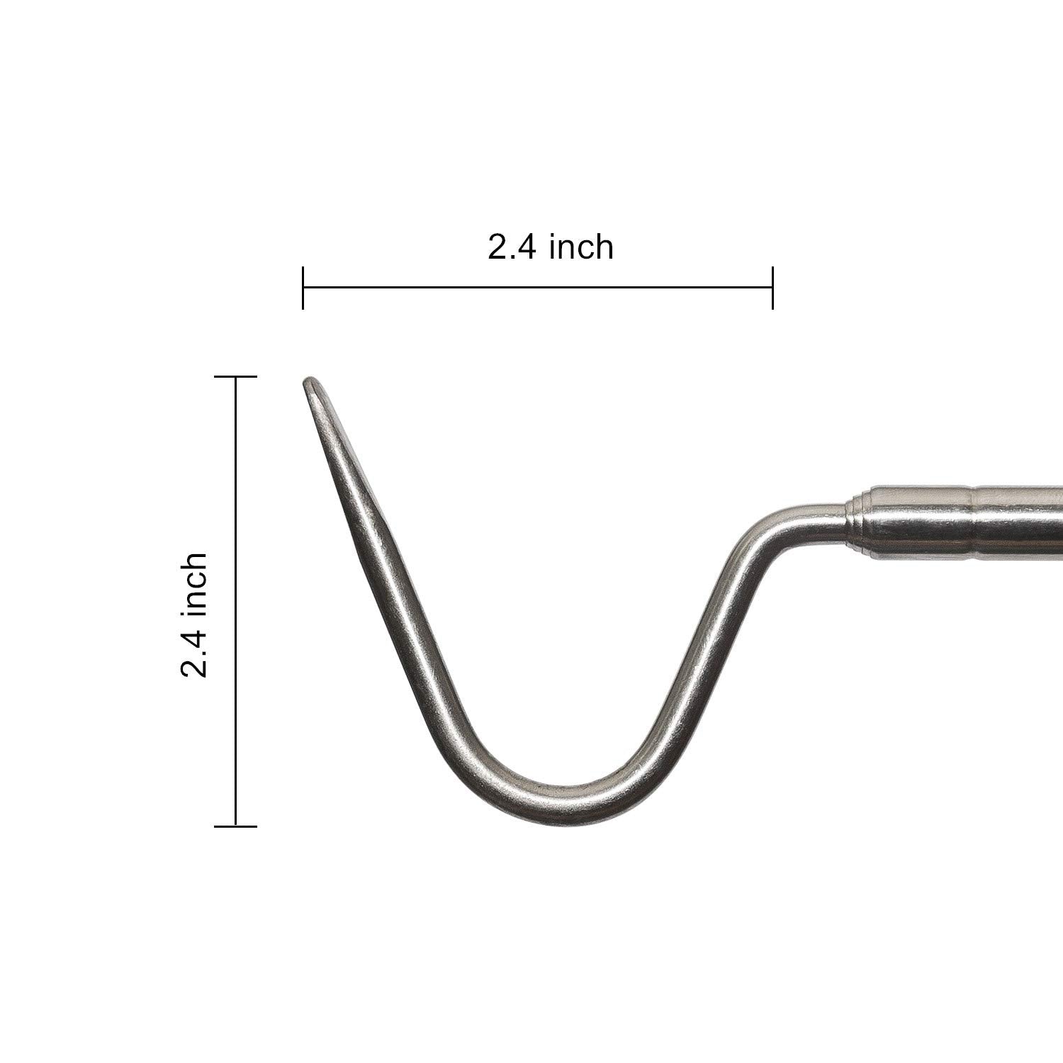 REPTI ZOO stainless steel snake hook provides durable control during non-venomous captures.