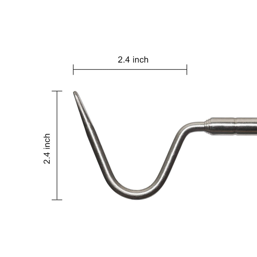 REPTI ZOO stainless steel snake hook provides durable control during non-venomous captures.