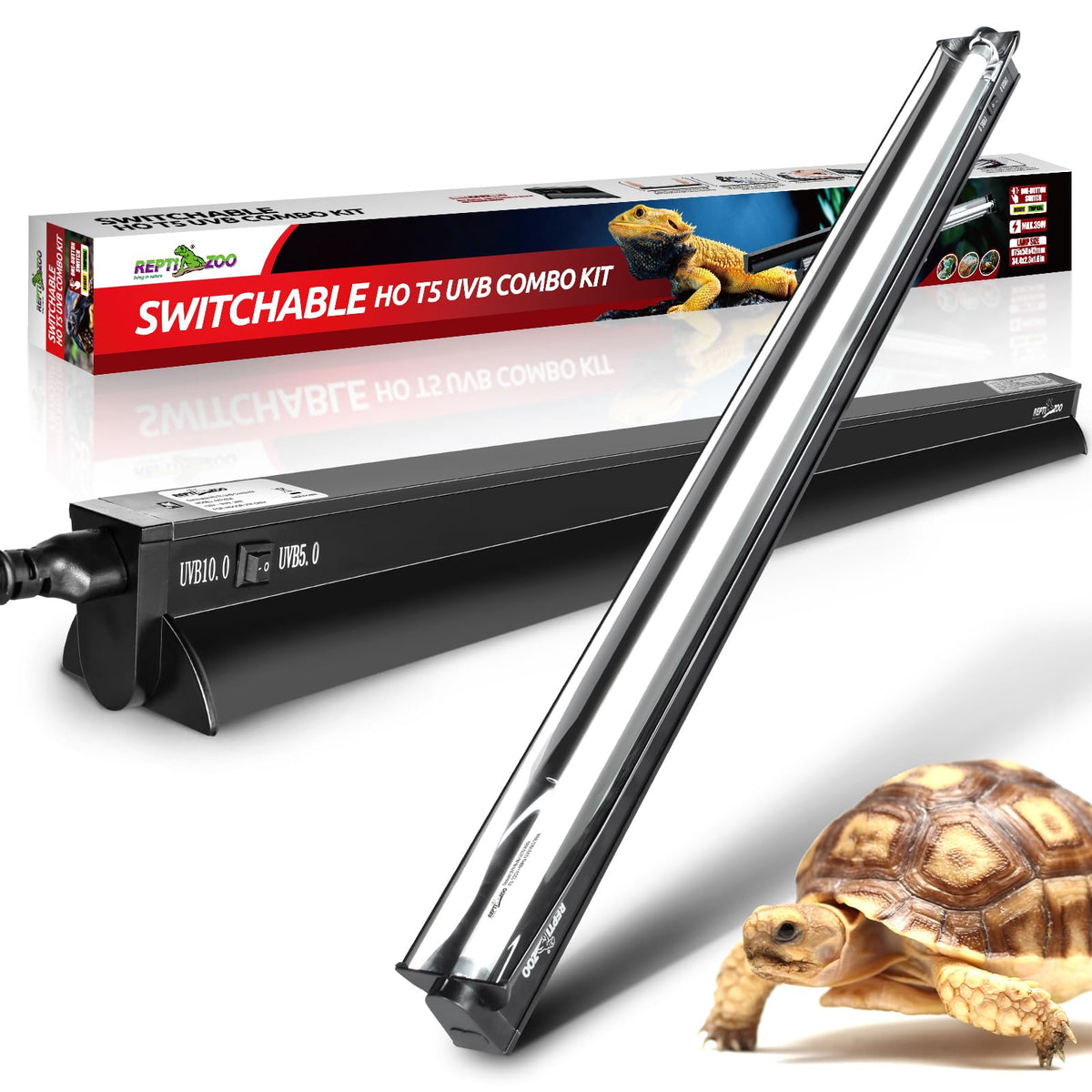 REPTI ZOO switchable UVB light desert mode supports daylight cycles and calcium absorption