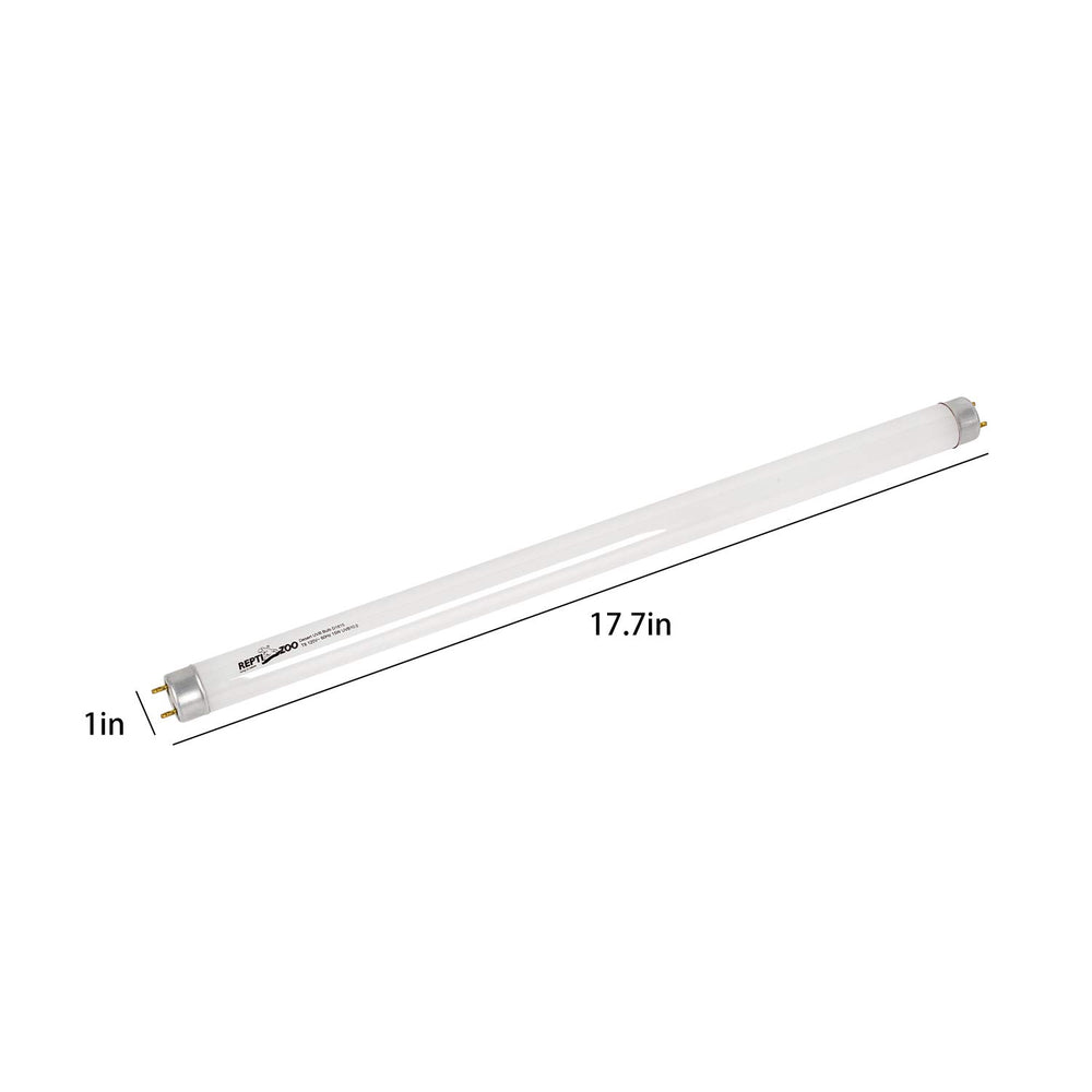 REPTI ZOO T8 sun UVB tube glowing to simulate natural desert daylight.