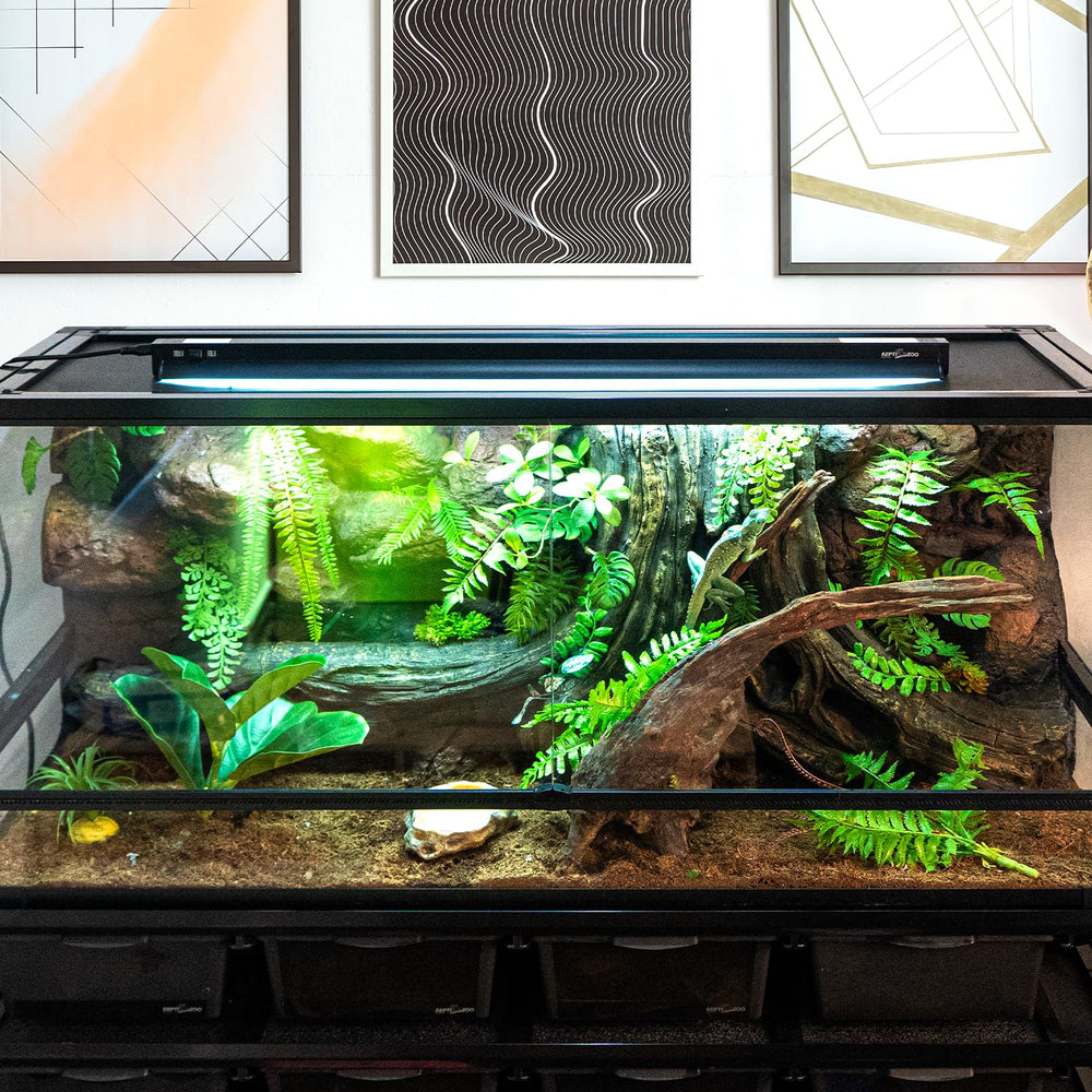 REPTI ZOO versatile installation fits wooden enclosures, terrariums, or full-air cages