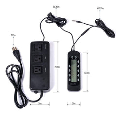 REPTI ZOO THC16 digital-outlet-timer display aids reliable day-night scheduling.