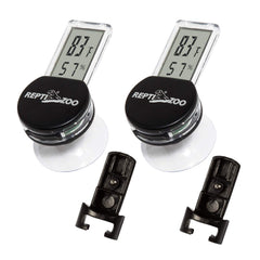 REPTI ZOO thermometer-hygrometer front view with clear LED display for quick habitat readings