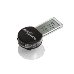 REPTI ZOO thermometer-hygrometer side display shows habitat conditions discreetly.