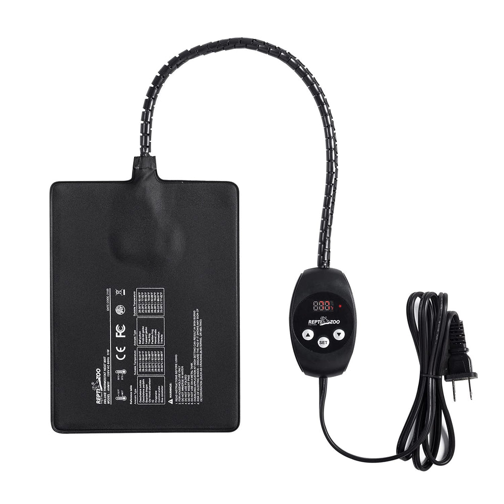 REPTI ZOO Upgrade heat mat 6x8 inch front view delivering even heat for reptiles