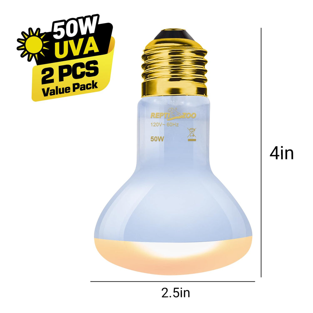 REPTI ZOO UVA basking spot light glows in terrarium for natural activity