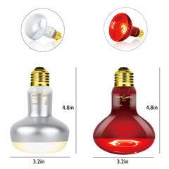 REPTI ZOO UVA daylight heating lamp simulates sunrise for natural behavioral cues.