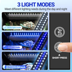 REPTI ZOO UVB light dimming mounted over terrarium for full coverage.