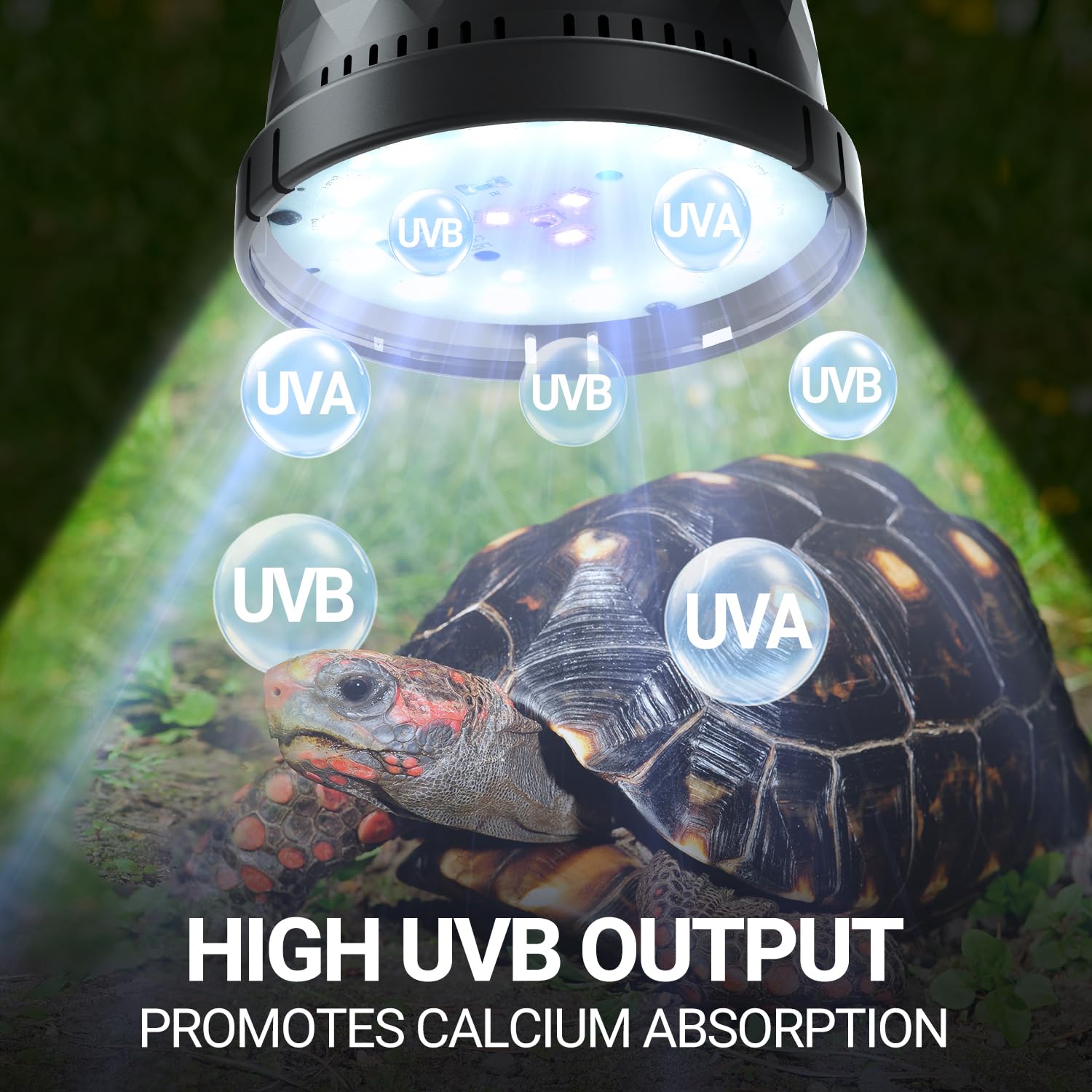 REPTI ZOO UVB Light — energy-efficient LED design lowers energy use.