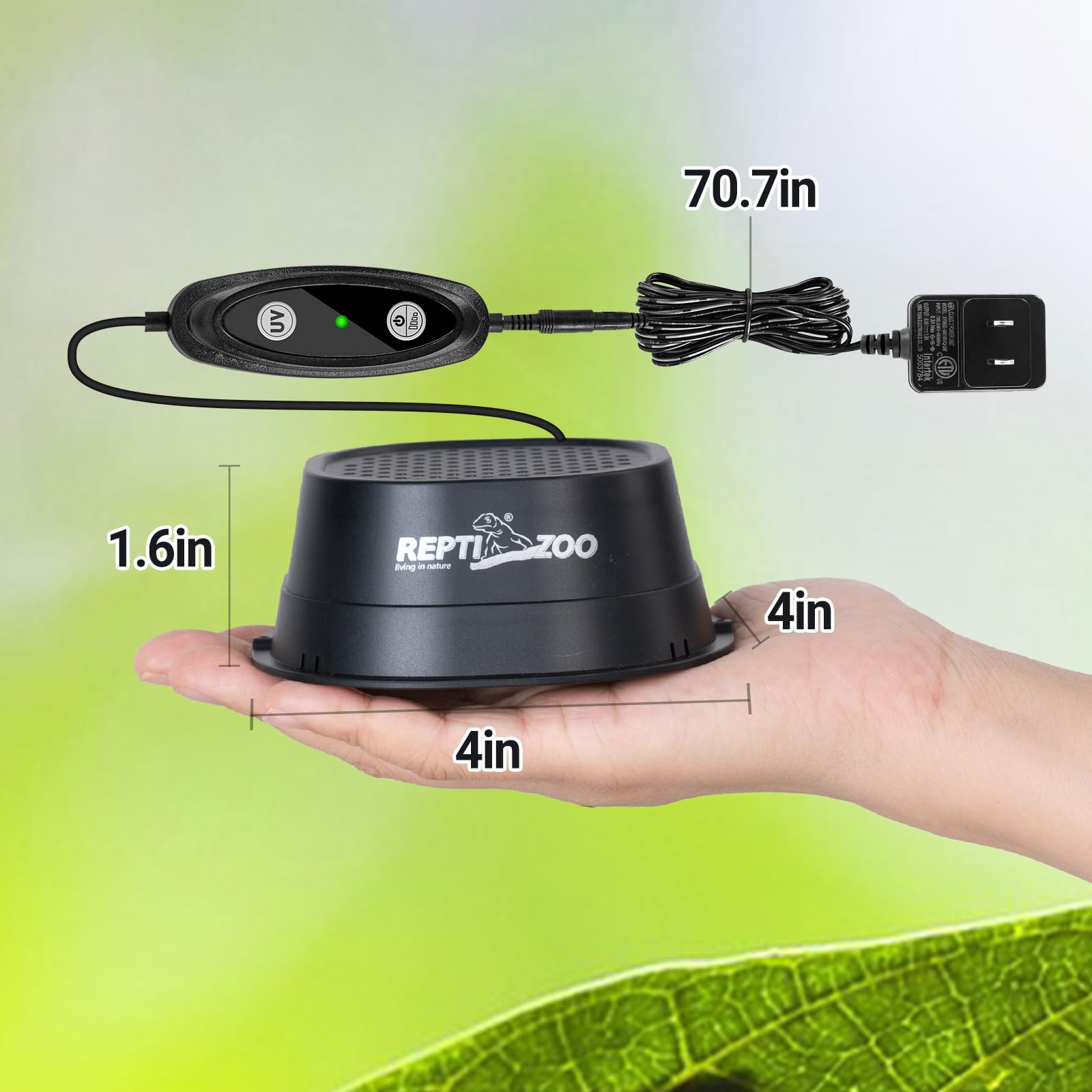 REPTI ZOO UVB light hanging options shown for flexible enclosure installation.