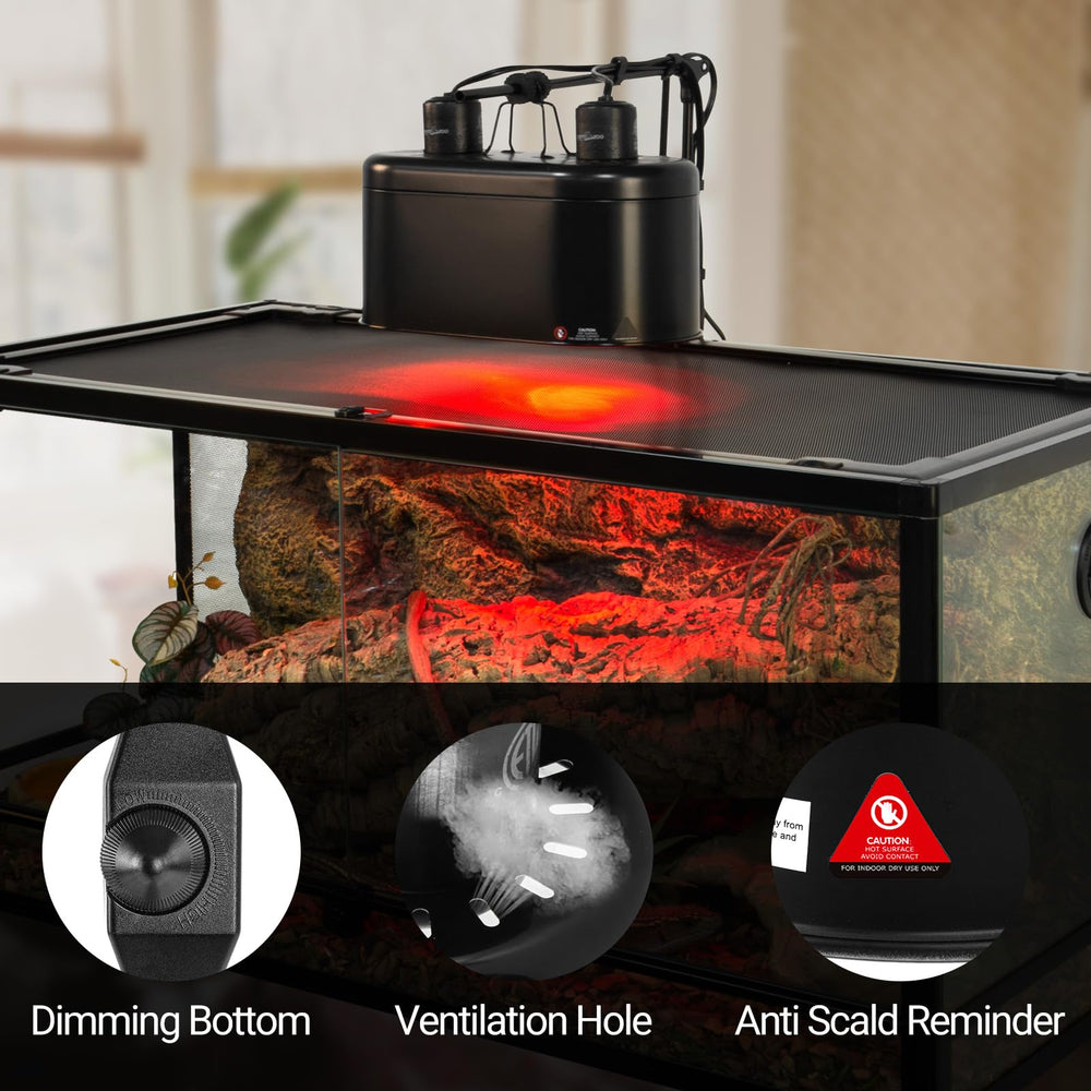 REPTI ZOO Ventilation hole promotes safe heat dissipation during use.