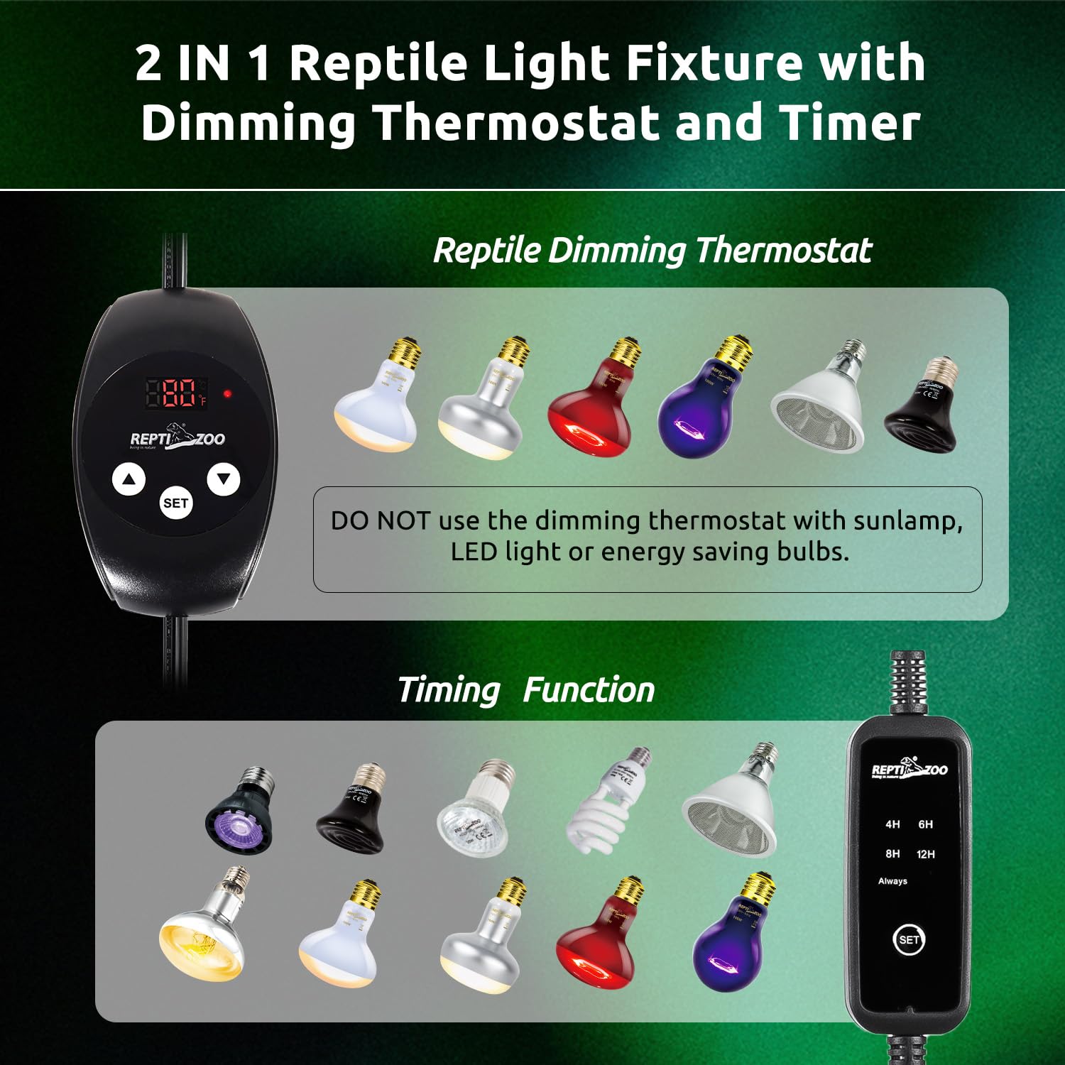 REPTI ZOO ventilation holes top demonstrates heat dissipation in action.