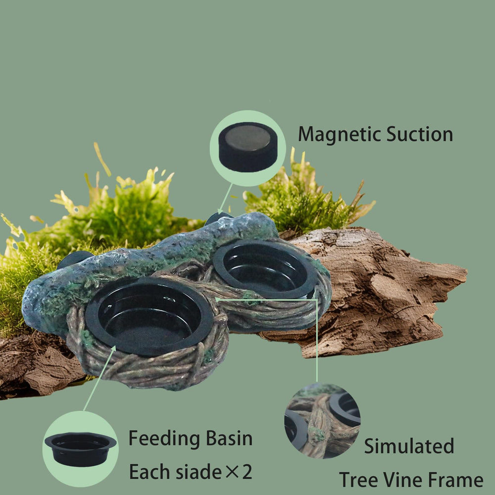 Repticircle natural trellis design blends with terrarium decor and hides shy reptiles.