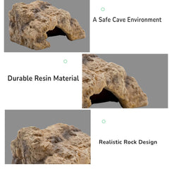 Repticircle reptile hide-durable-resin features non-toxic resin for long-lasting tank decor.