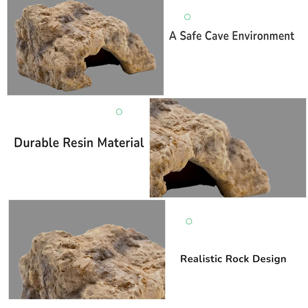 Repticircle reptile hide small entrance smooth edges for safe reptile retreats