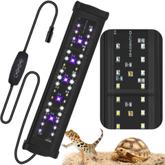 REPTIDLDB 11-inch UVB light with dimming timer for adjustable reptile basking