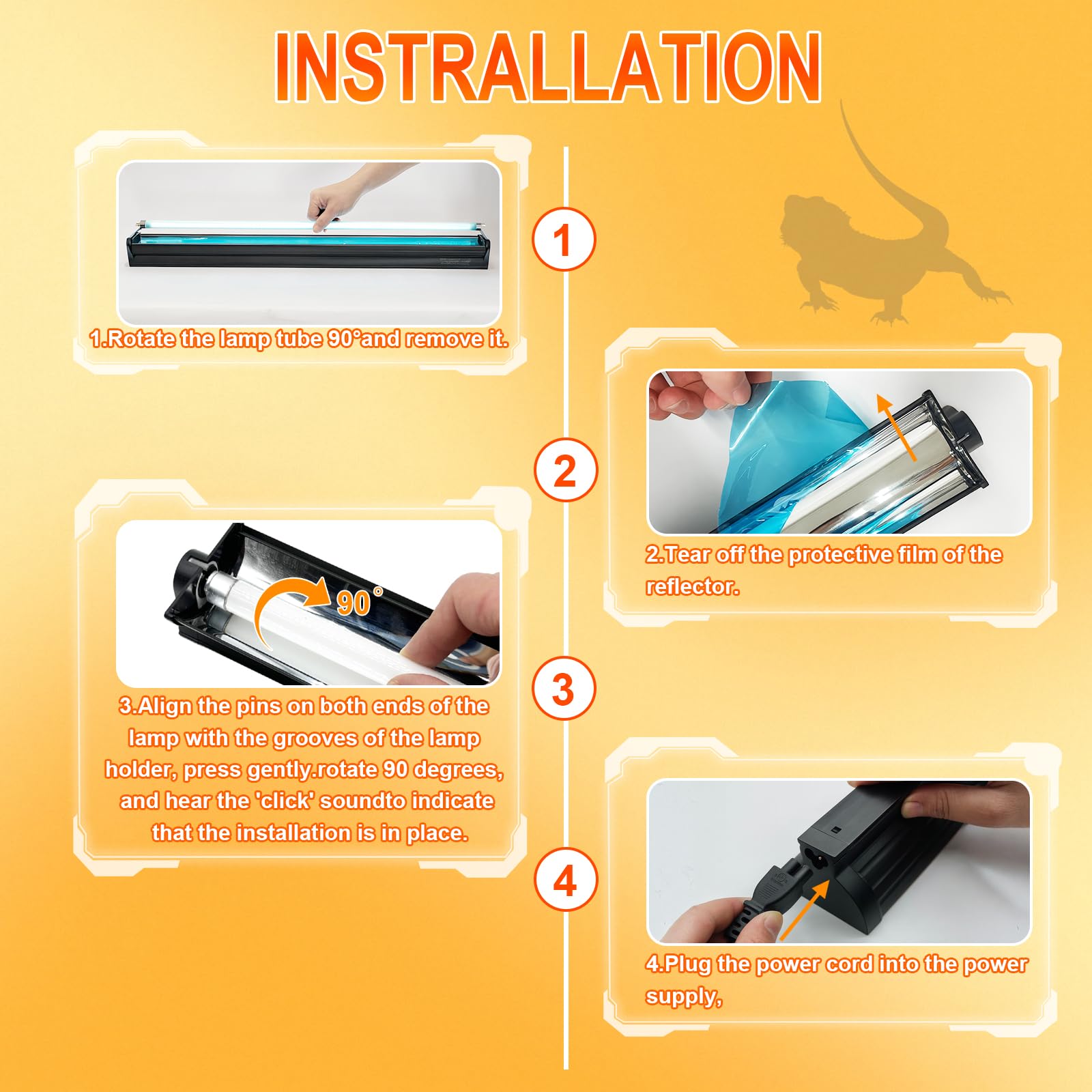 REPTIDLDB UVB-5-0 option supports tropical species with balanced UVA/UVB output.