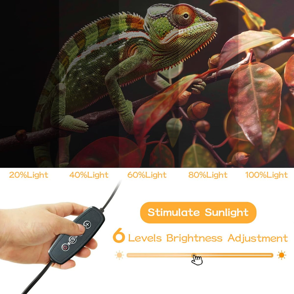REPTIDLDB UVB light energy-efficient design with low heat output for safe reptile housing