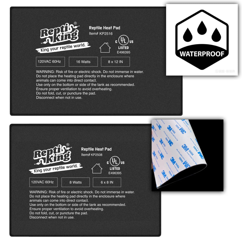 ReptiKing heat pad reptile-tank-setup illustrates versatile heat source for species