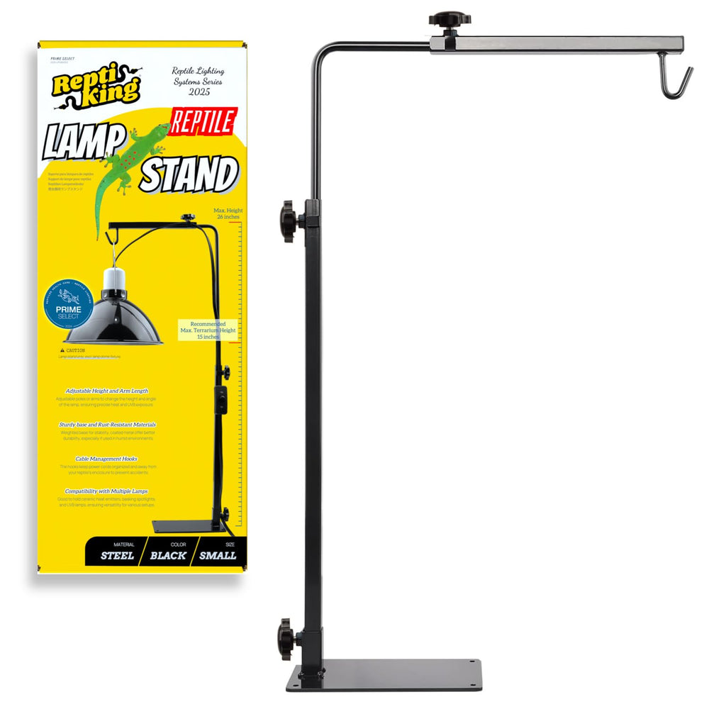 ReptiKing reptile lamp stand base provides stable support for secure heat placement.