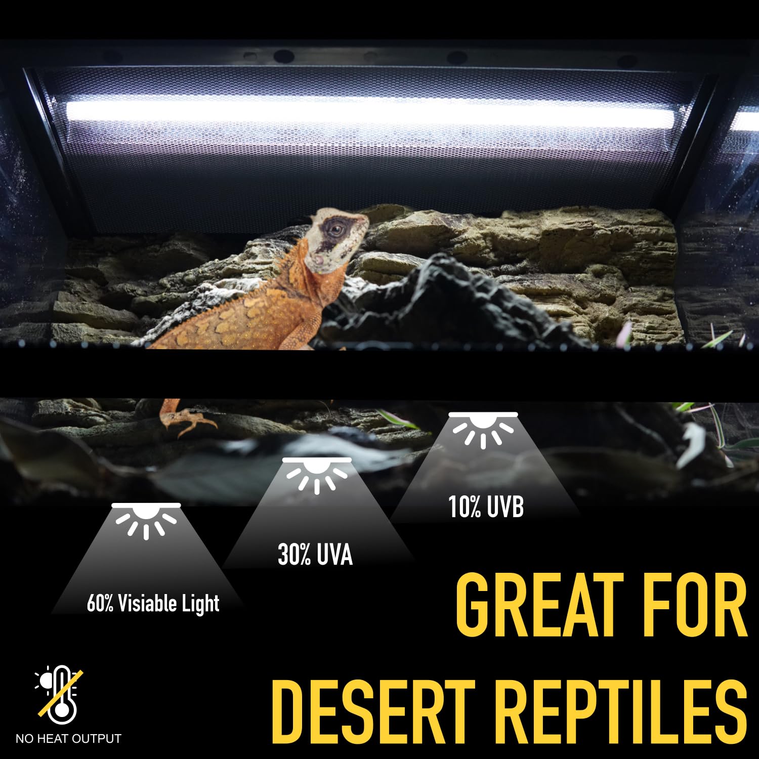 ReptiKing T5 UVB tube long-lasting design supports reliable reptile lighting.