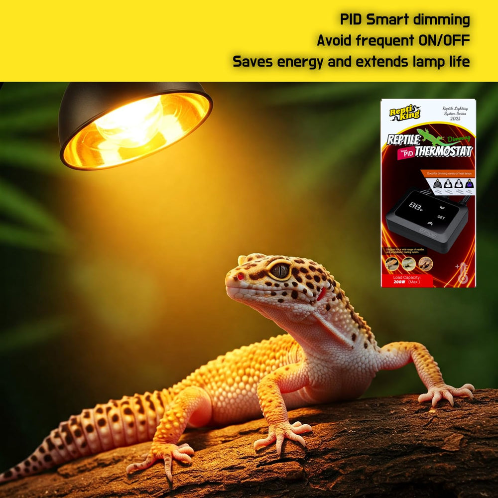 ReptiKing terrarium temperature probe with suction cup ensures accurate monitoring.