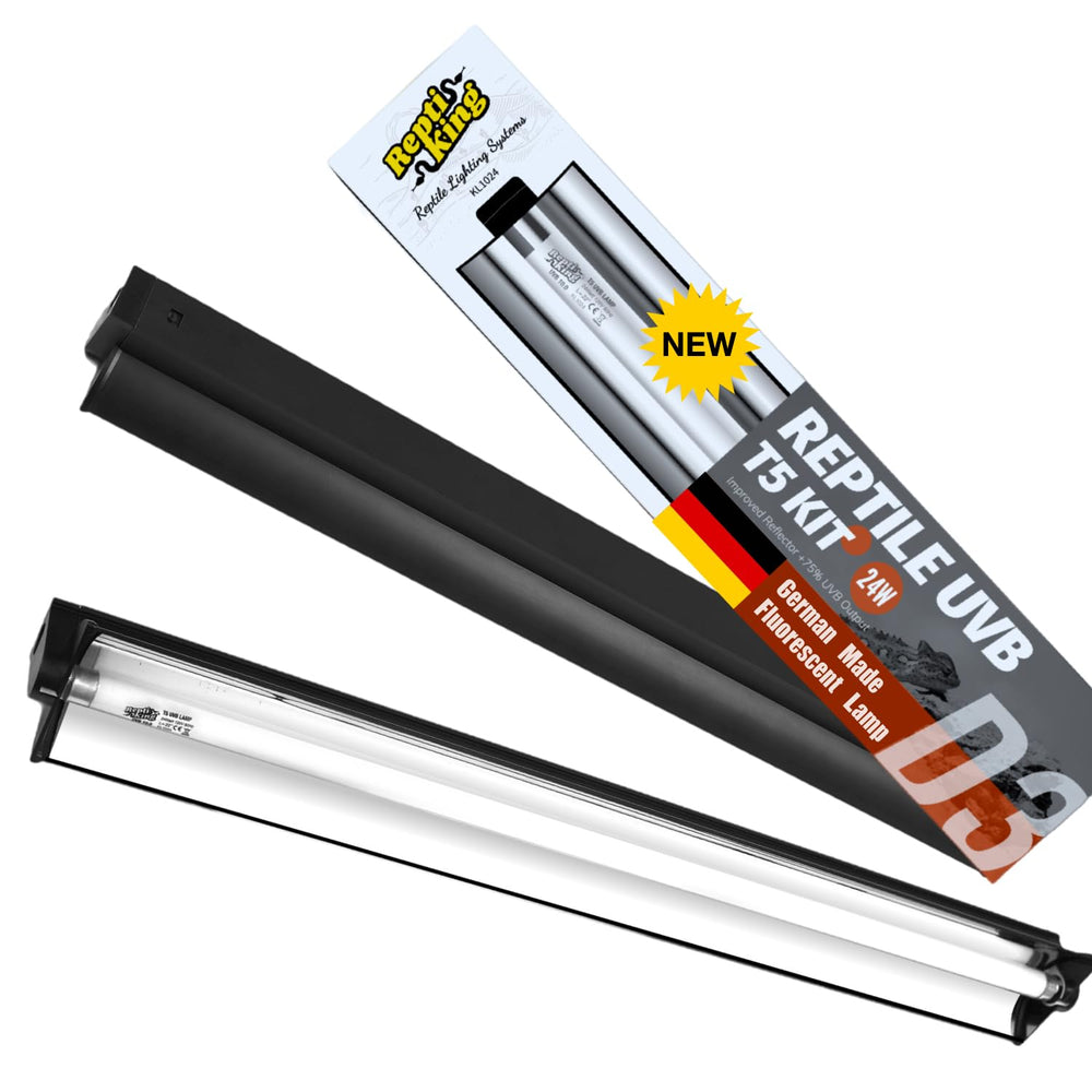 ReptiKing Upgraded T5 UVB lamp bulb designed for desert reptiles basking and UV exposure.