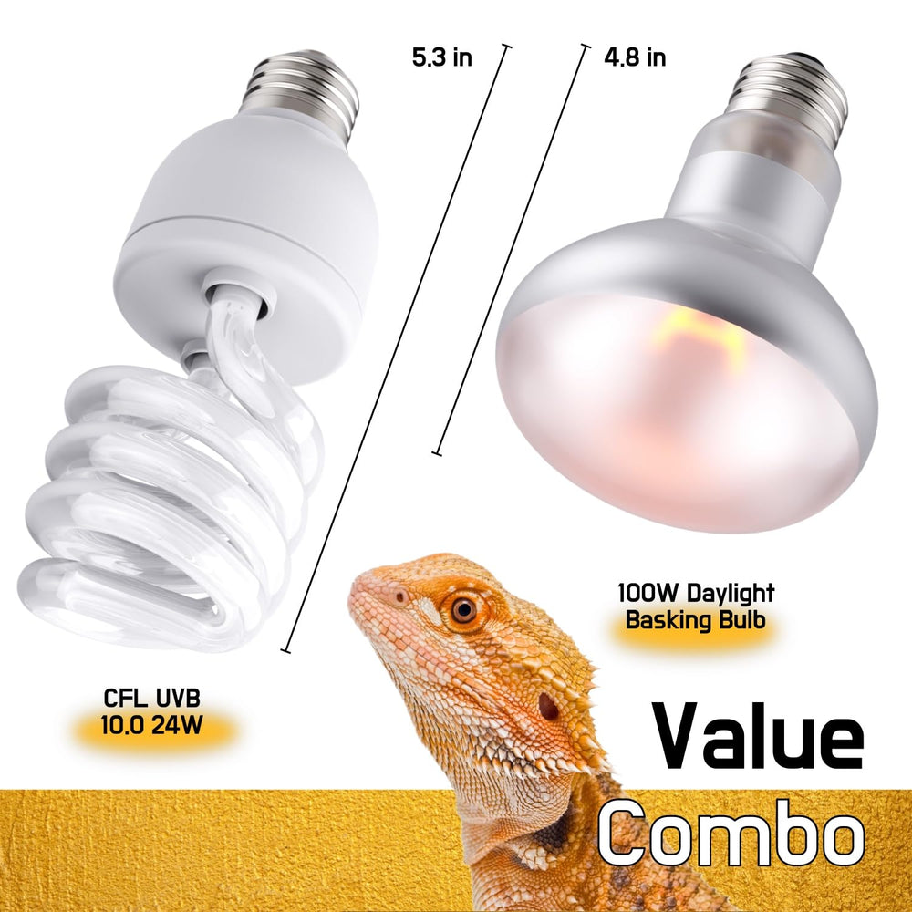 ReptiKing uvb-10-0-24w-bulb supports vitamin D3 synthesis.