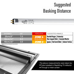 ReptiKing UVB10.0 tube 24W emission for proper basking and desert reptile health.