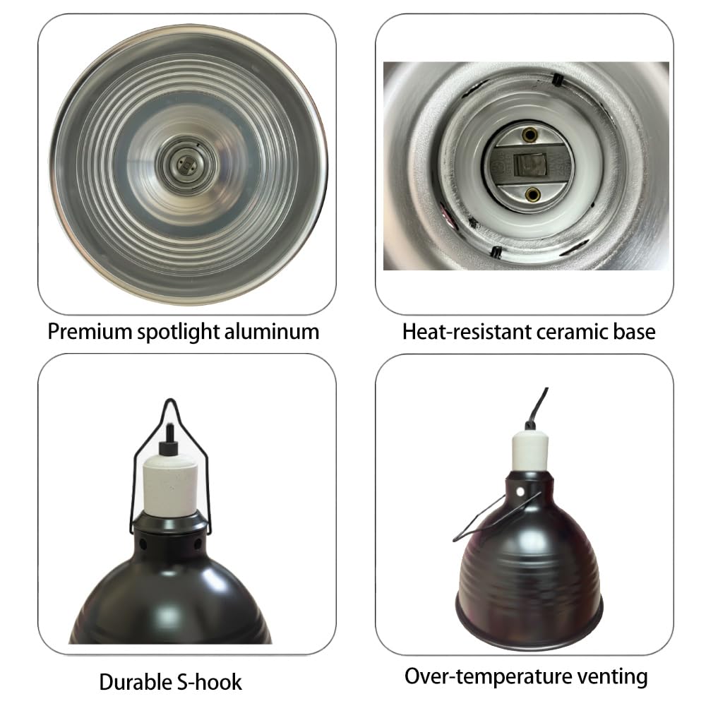 Reptilux ventilated dome highlighting airflow to reduce overheating