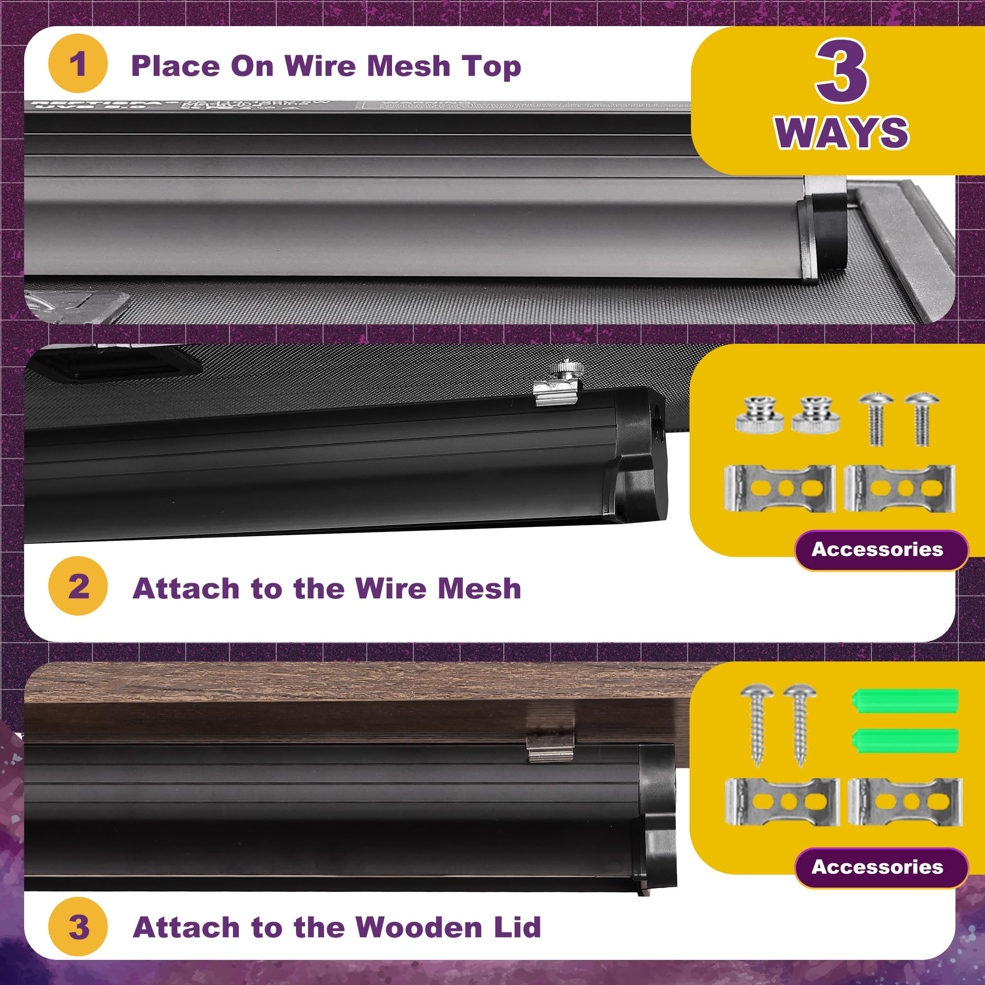 Reptispa easy-install-accessories feature emphasizes versatile mounting options.
