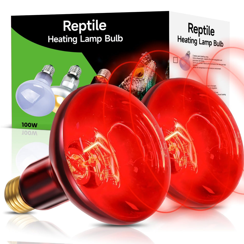 REPTITRIP 2-pack infrared lamp pack shot providing warm basking space for reptiles