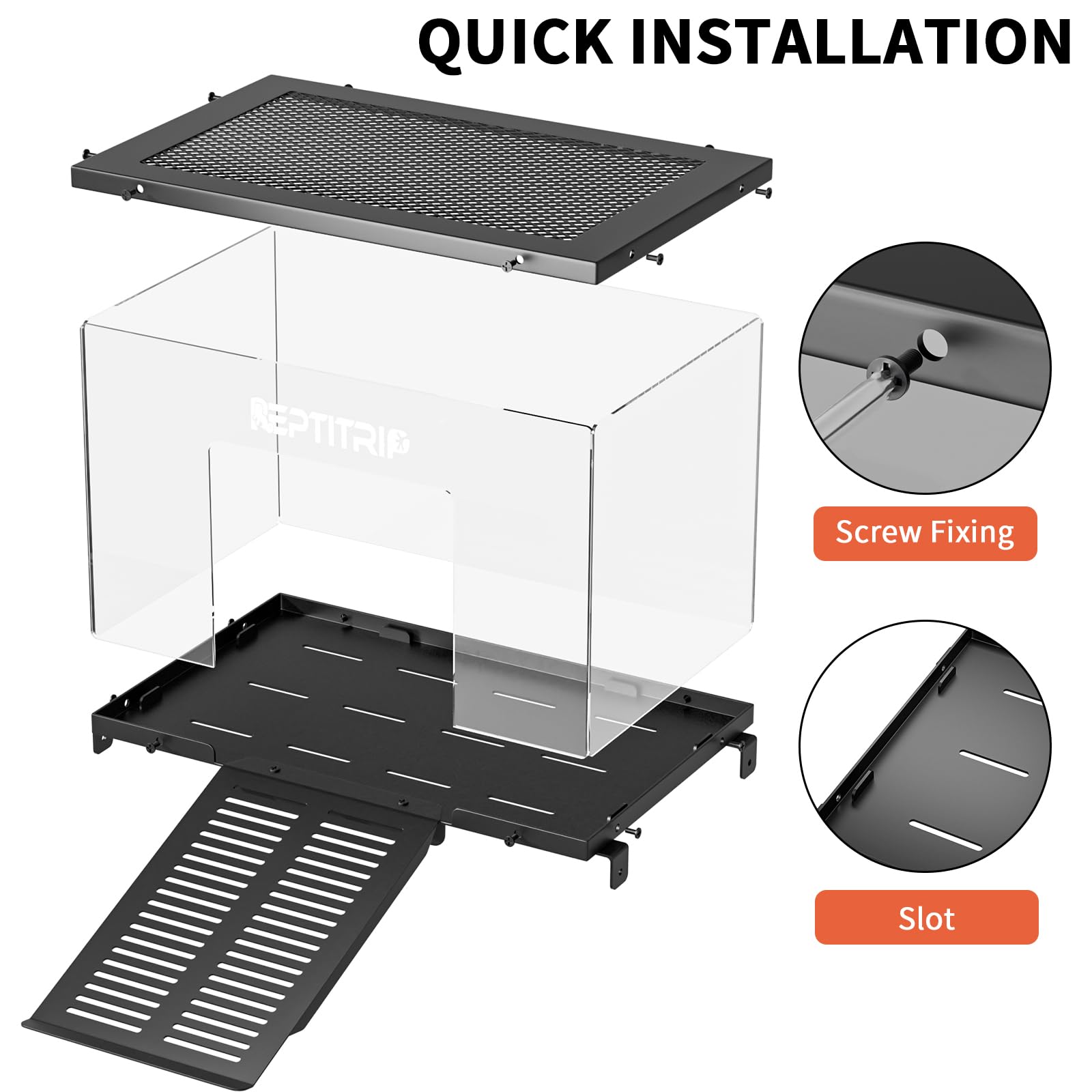 REPTITRIP 304-stainless-steel-construction supports longevity and easy cleaning