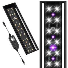 REPTITRIP 8-inch LED UVB light mounted on tank mesh for reptile lighting