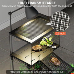 REPTITRIP anti-slip-ramp close-up emphasizes secure grip as turtles climb