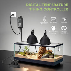 REPTITRIP day-night setup demonstrates separate temperatures for active and rest periods.