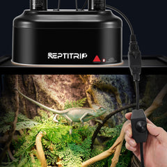 REPTITRIP dimming thermostat with heating pad setup for enclosure warming