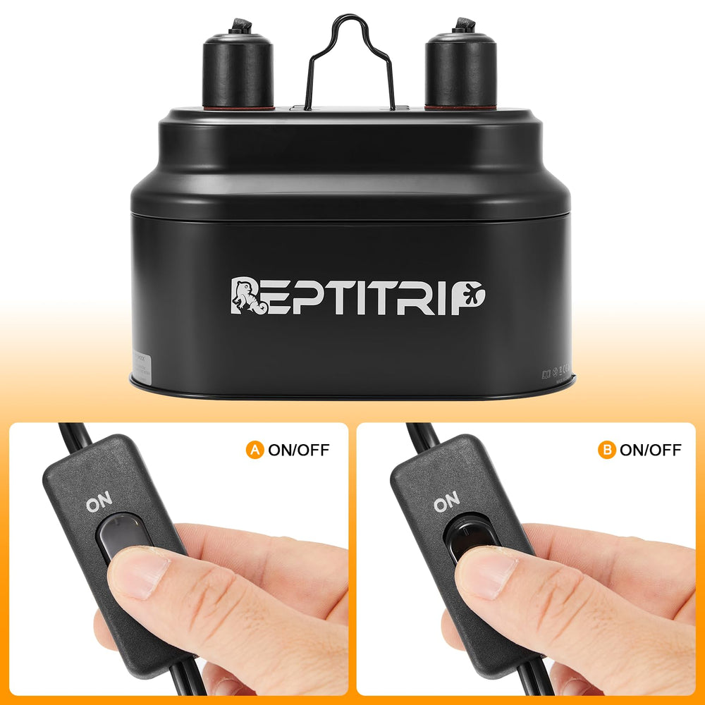 REPTITRIP bulb-not-included warning helps verify bulb status safely