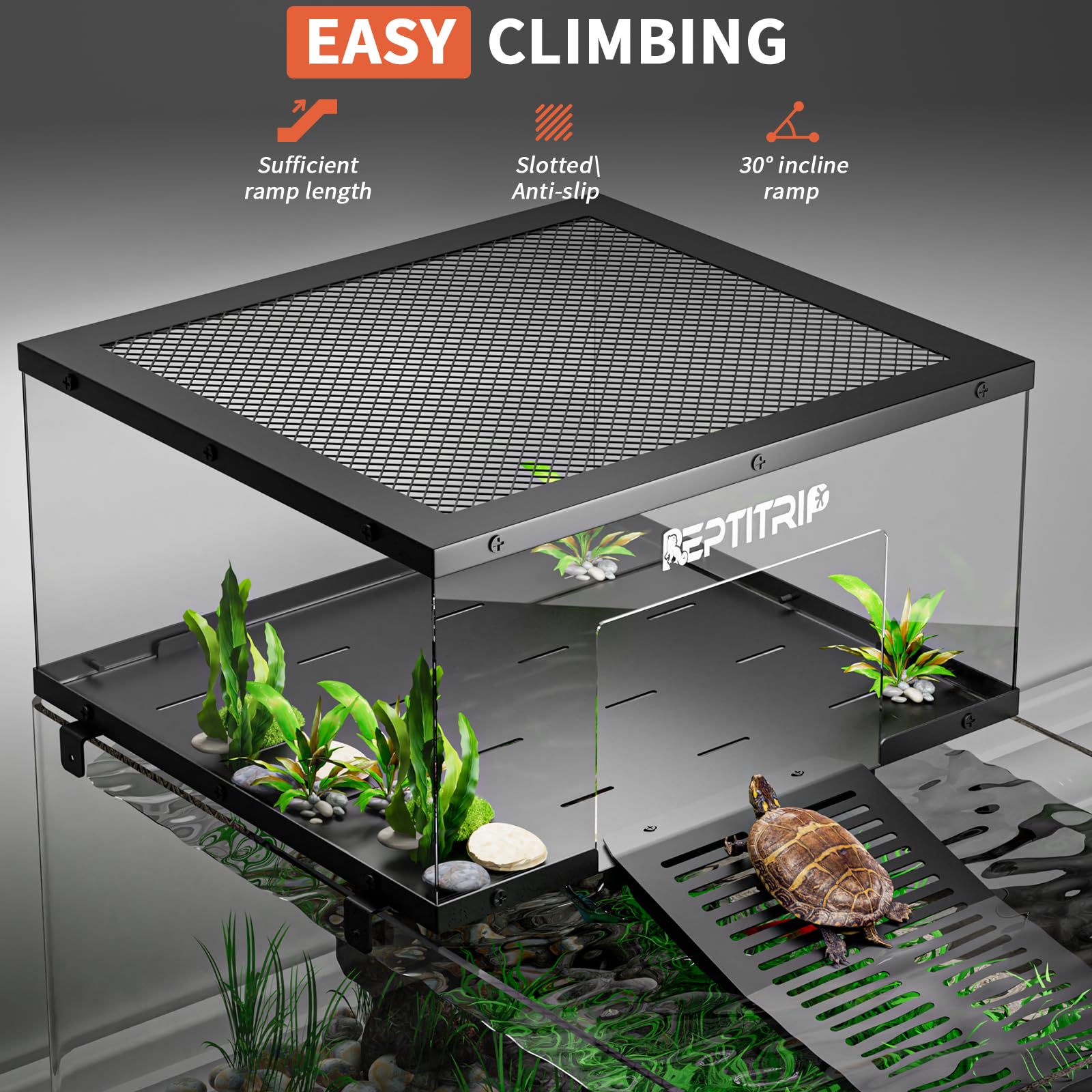 REPTITRIP expanded space provides a larger basking area for exploration