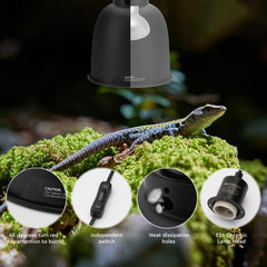 REPTITRIP heat lamp 100W socket delivering reliable warmth for reptiles