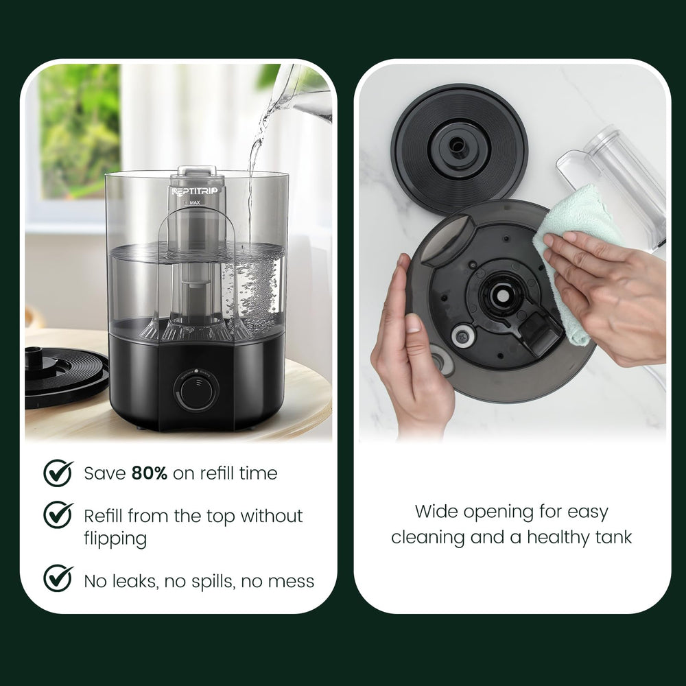 REPTITRIP leak-proof-tank base prevents spills with anti-slip stability.